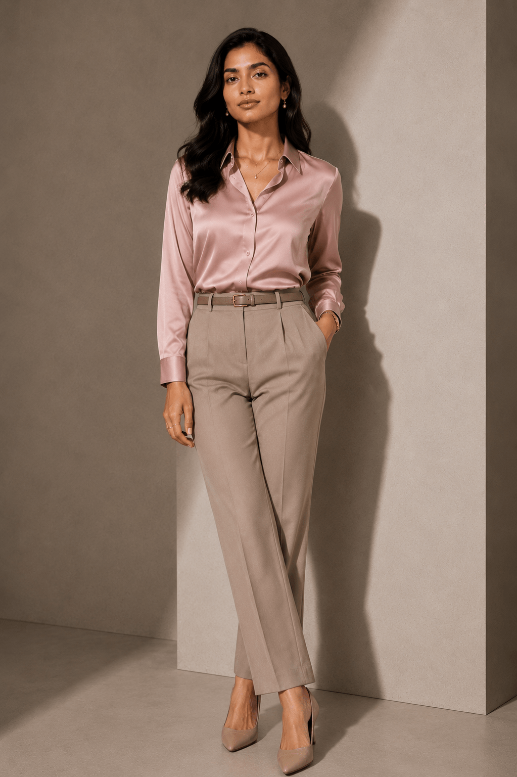 Blush Essence Satin Shirt