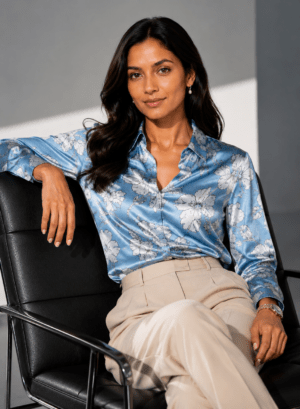 Sky Blossom Printed Shirt