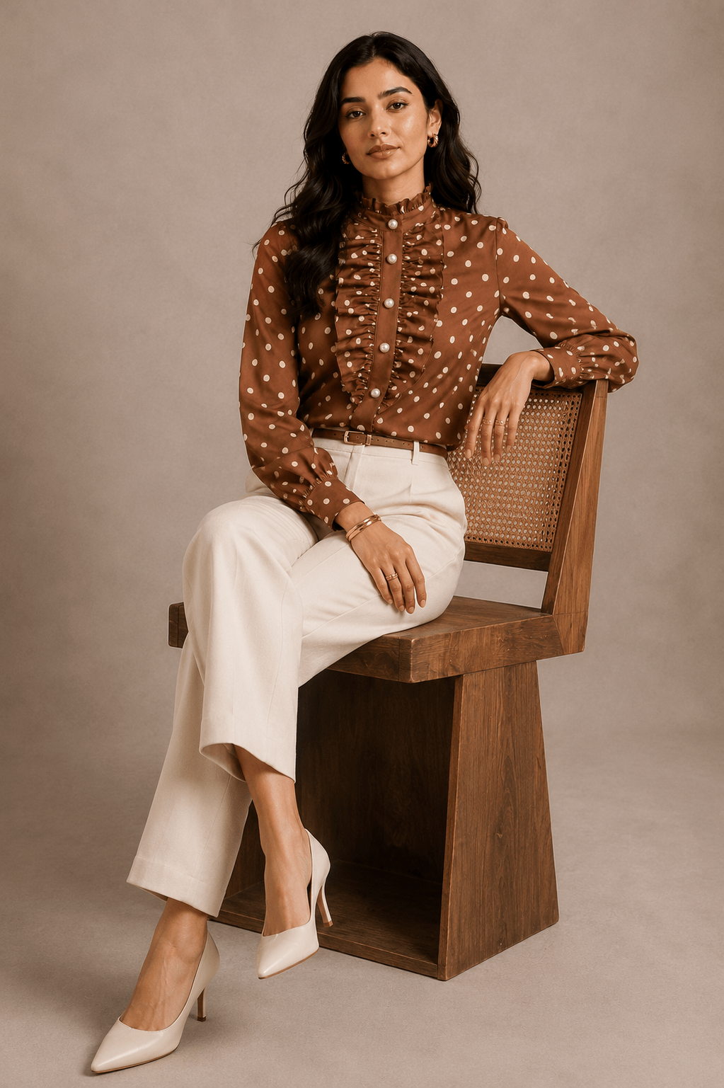 Vintage Pearl Polka Top - Image 2