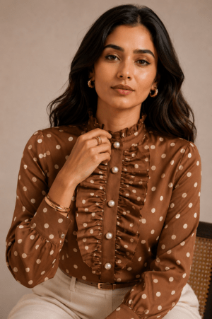 Vintage Pearl Polka Top